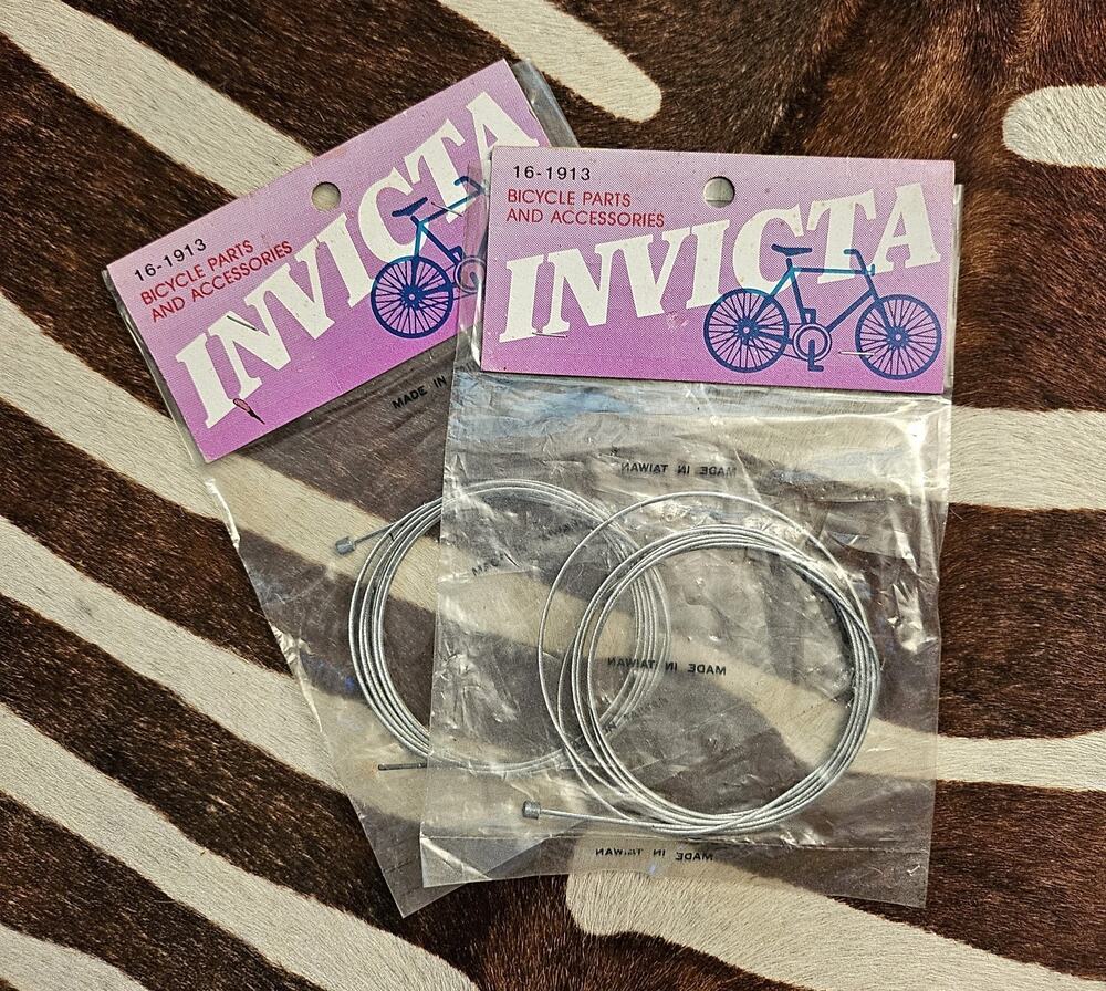 Vintage Invicta Bicycle Brake Inner Cable Lot Of Two NOS